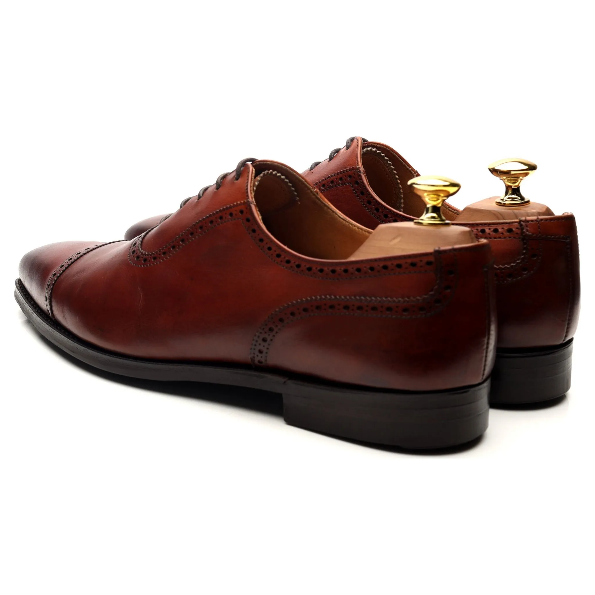 'Westbourne' Tan Brown Leather Oxford 8.5 E