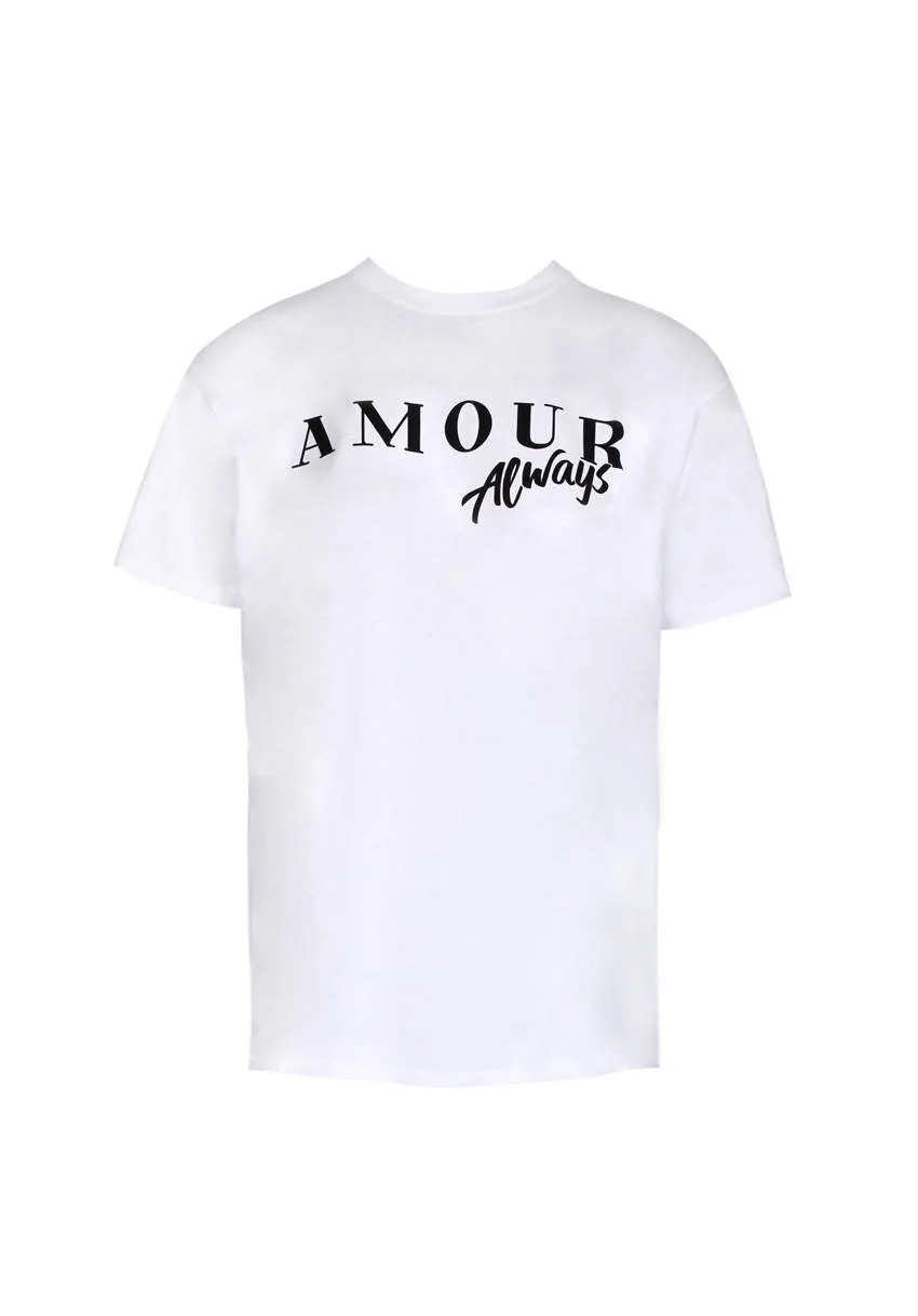 White Amour Slogan T-Shirt