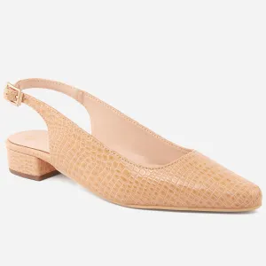 Women "SAMANTHA" Pointed Toe Low Block Heel Sandals