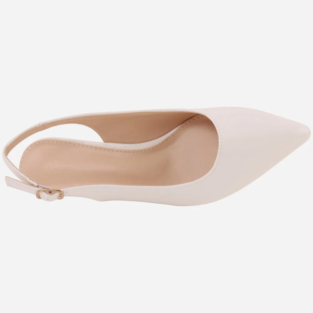 Women"AMBER" Glimmering Pointed Toe Ankle Strap Sandals
