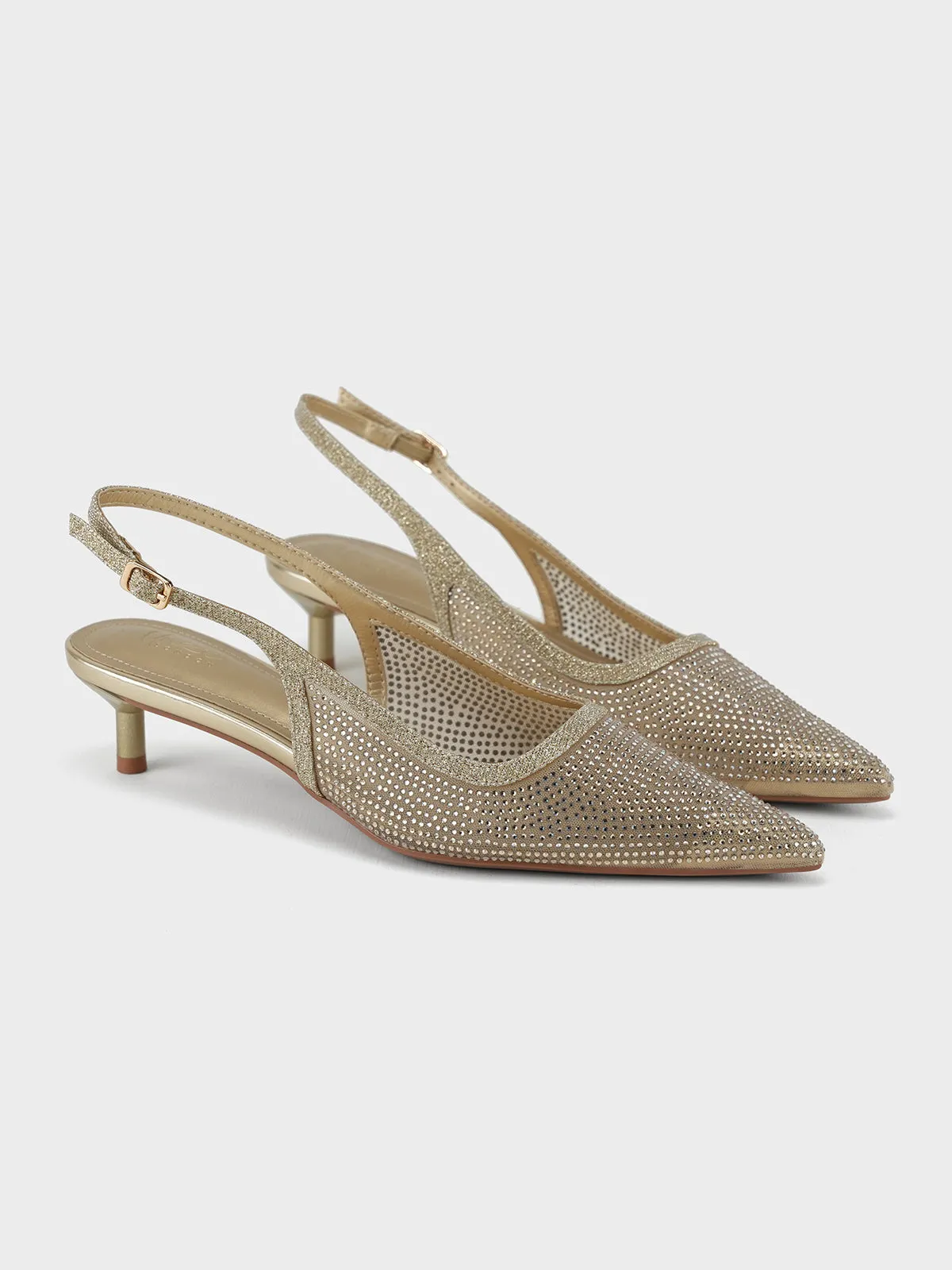 Womens "CANVAS" Pointed Back Strap Sandals